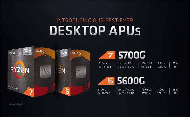 CPU AMD Ryzen 7 5700G CPU AMD Ryzen 7 5700G