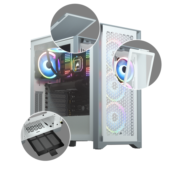 Vỏ Case CORSAIR 4000D AIRFLOW TG WHITE Vỏ Case CORSAIR 4000D AIRFLOW TG WHITE