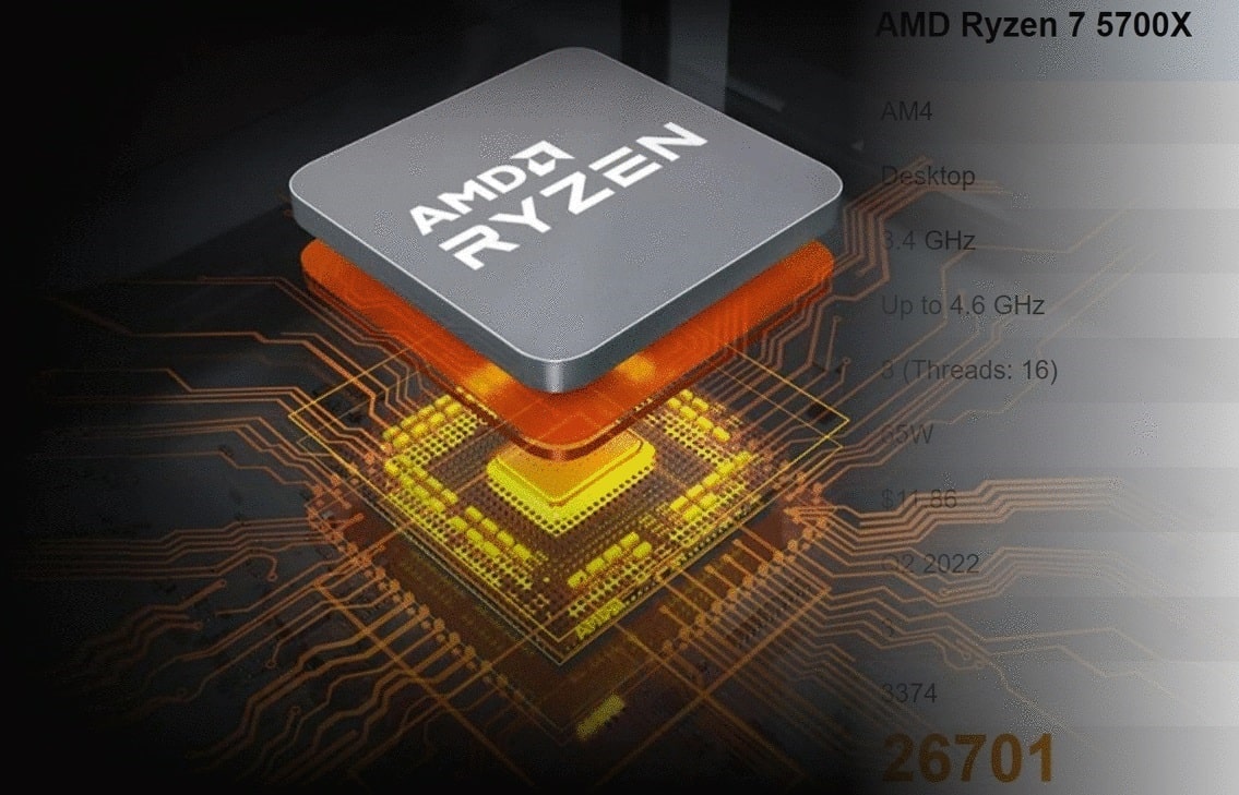 CPU AMD Ryzen 7 5700X