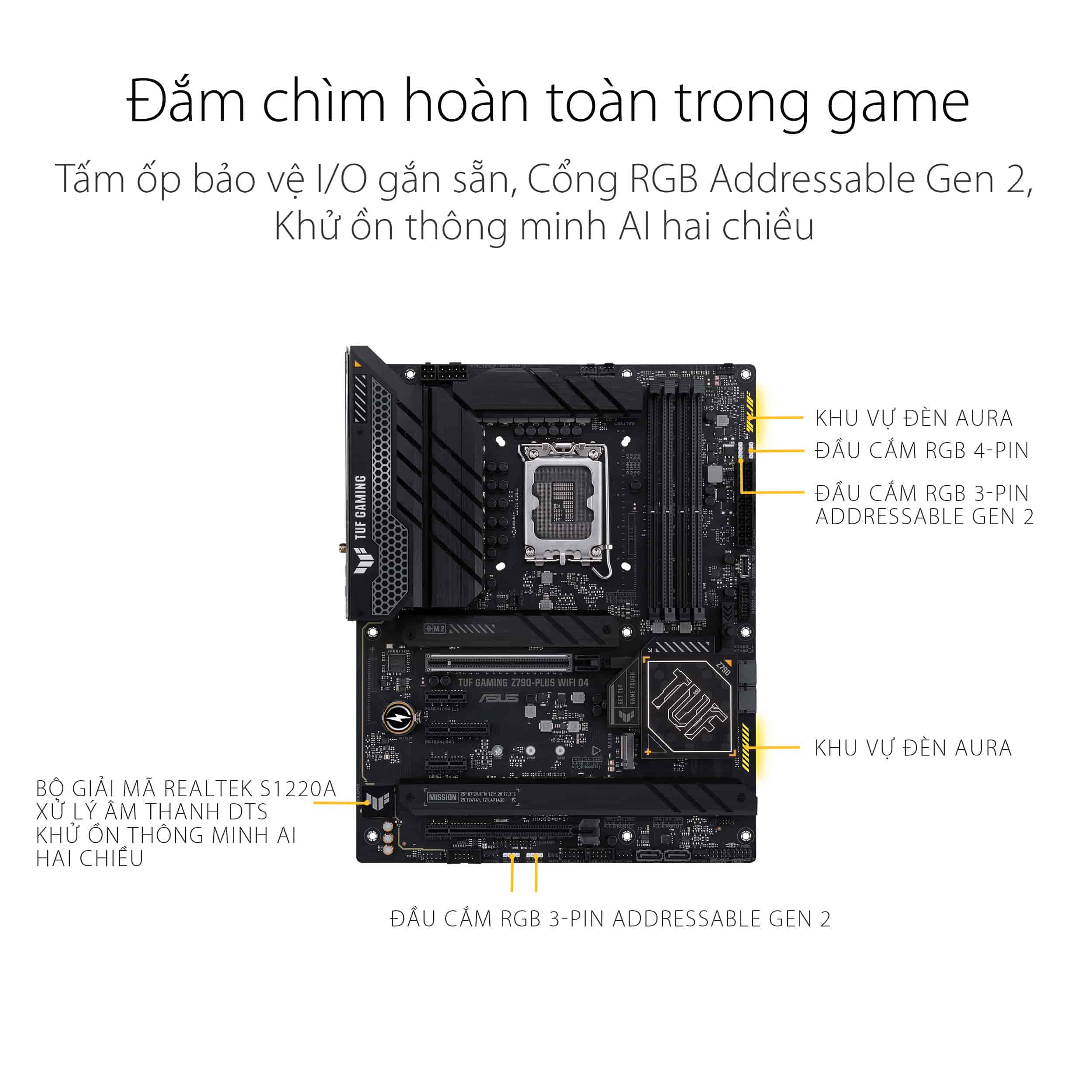 Mainboard Asus TUF GAMING Z790-PLUS DDR4 Phong Vũ Kinh Bắc