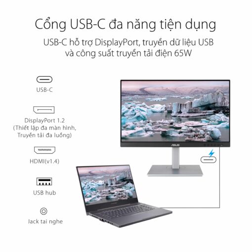 Màn Hình Asus ProArt PA247CV (23.8 inch/ FHD/ IPS/ 75Hz/ 5ms/ USB TypeC/ sRGB 100%/ Rec.709 100%) 7 Màn Hình Asus ProArt PA247CV
