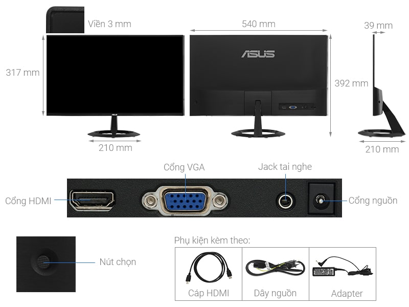 Màn Hình Asus VZ24EHE-R Màn Hình Asus VZ24EHE-R