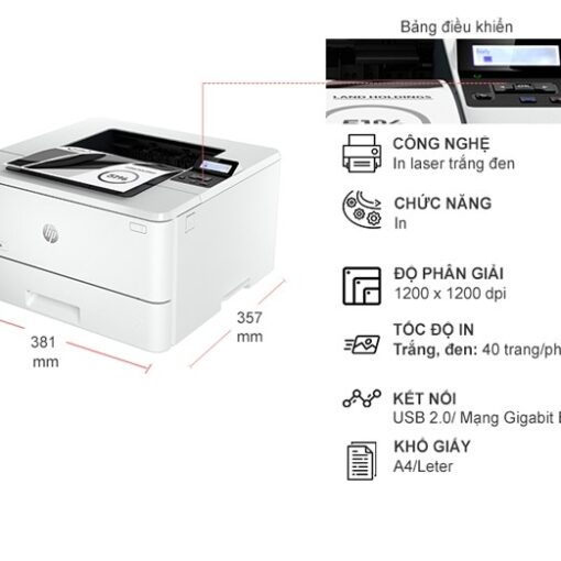Máy in đen trắng HP LaserJet Pro M4003DW Phong Vũ Kinh Bắc