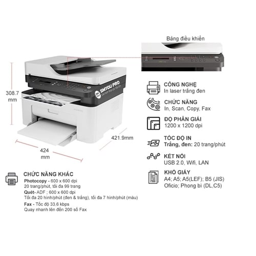 Máy in laser đen trắng đa chức năng HP 137fnw - 4ZB84A Phong Vũ Kinh Bắc