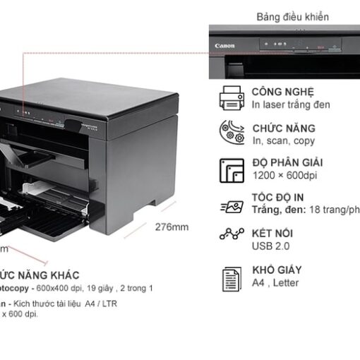 Máy in laser đen trắng Canon Đa chức năng MF3010AE