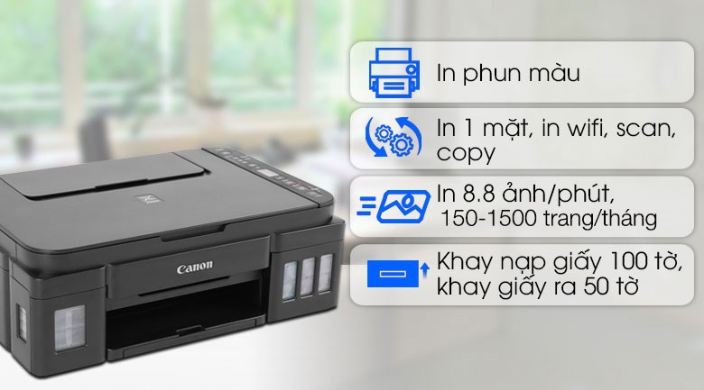 Máy in phun màu Canon PIXMA G3010 (in/scan/copy/Wifi) Máy in phun màu Canon PIXMA G3010 (in/scan/copy/Wifi)