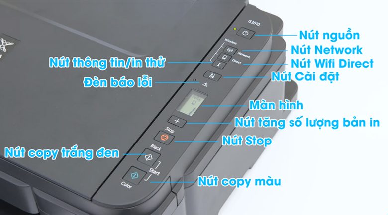 Máy in phun màu Canon PIXMA G3010 (in/scan/copy/Wifi) Máy in phun màu Canon PIXMA G3010 (in/scan/copy/Wifi)