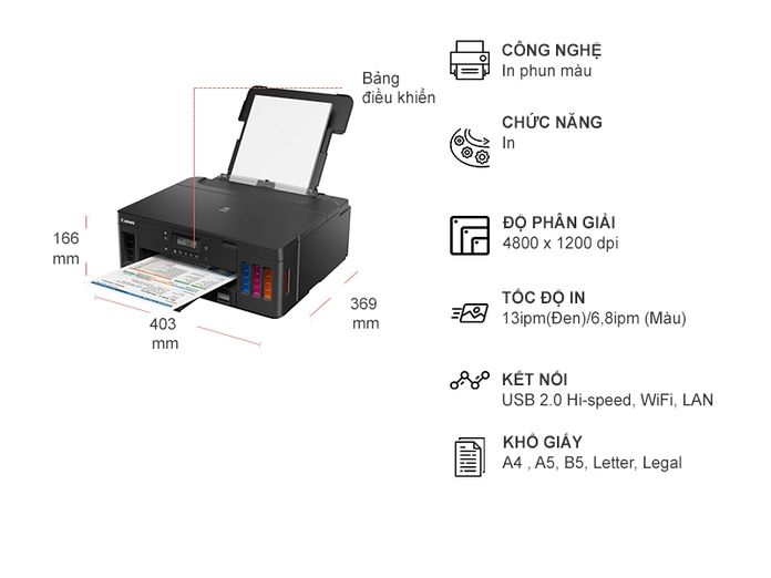Máy in phun màu Canon PIXMA G5070 Wifi Máy in phun màu Canon PIXMA G5070 Wifi