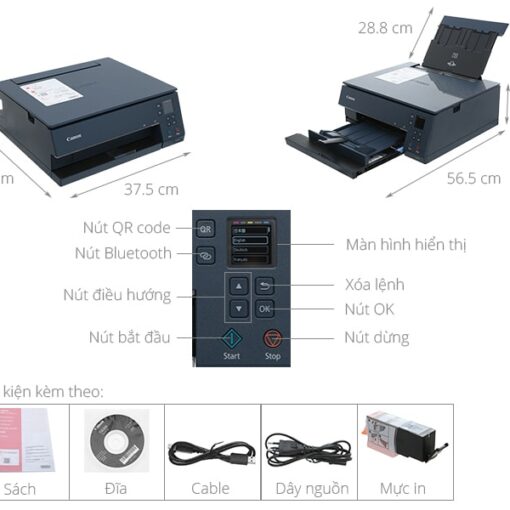 Máy in phun màu đa chức năng Canon PIXMA TS6370 11 Máy in phun màu đa chức năng Canon PIXMA TS6370