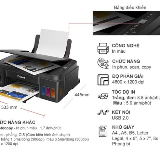 Máy in phun màu Canon Pixma G2010 (in/scan/copy) Phong Vũ Kinh Bắc