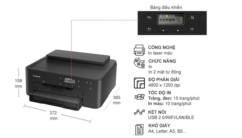 Máy in phun màu Canon Pixma TS707 Máy in phun màu Canon Pixma TS707