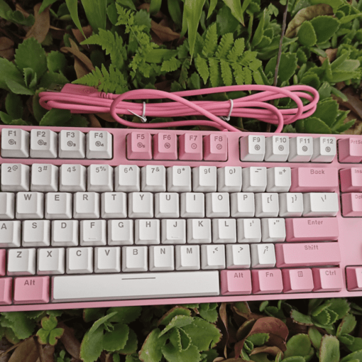 Bàn phím cơ DareU EK87 Pink White Blue Switch