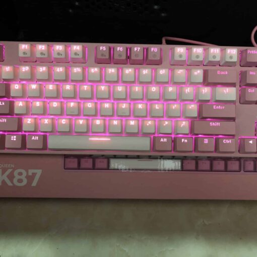 Bàn phím cơ DareU EK87 Pink White Blue Switch