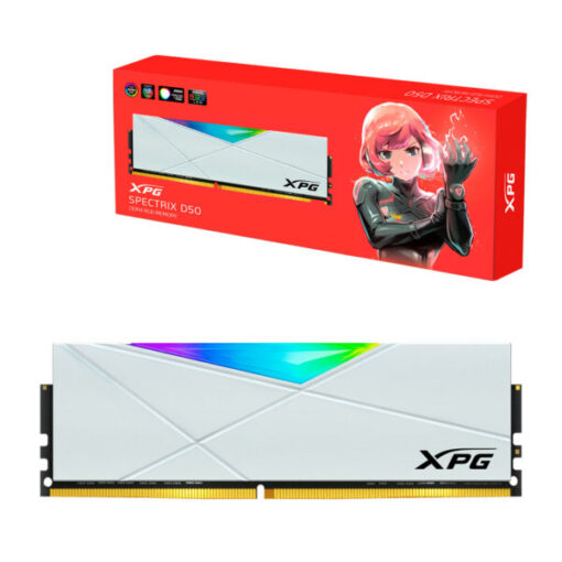 RAM Desktop Adata XPG Spectrix D50 RGB 8GB (1x8GB) DDR4 3200MHz (White)