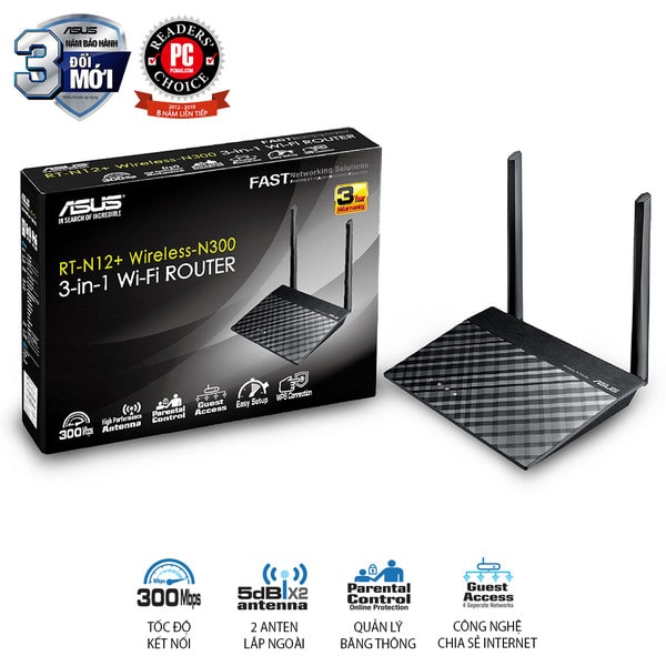 Bộ phát wifi Asus RT-N12+ Bộ phát wifi Asus RT-N12+