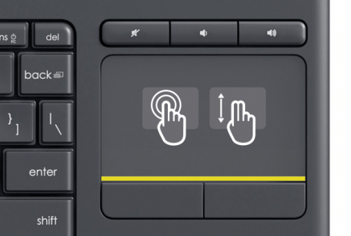 Bàn phím không dây Logitech Wireless Touch Keyboard K400 Plus - Tích hợp chuột 10 Bàn phím không dây Logitech Wireless Touch Keyboard K400 Plus - Tích hợp chuột