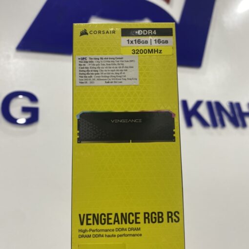 RAM Desktop CORSAIR Vengcance Rgb RS Black (1x16GB) DDR4 3200MHz (CMG16GX4M1E3200C16)