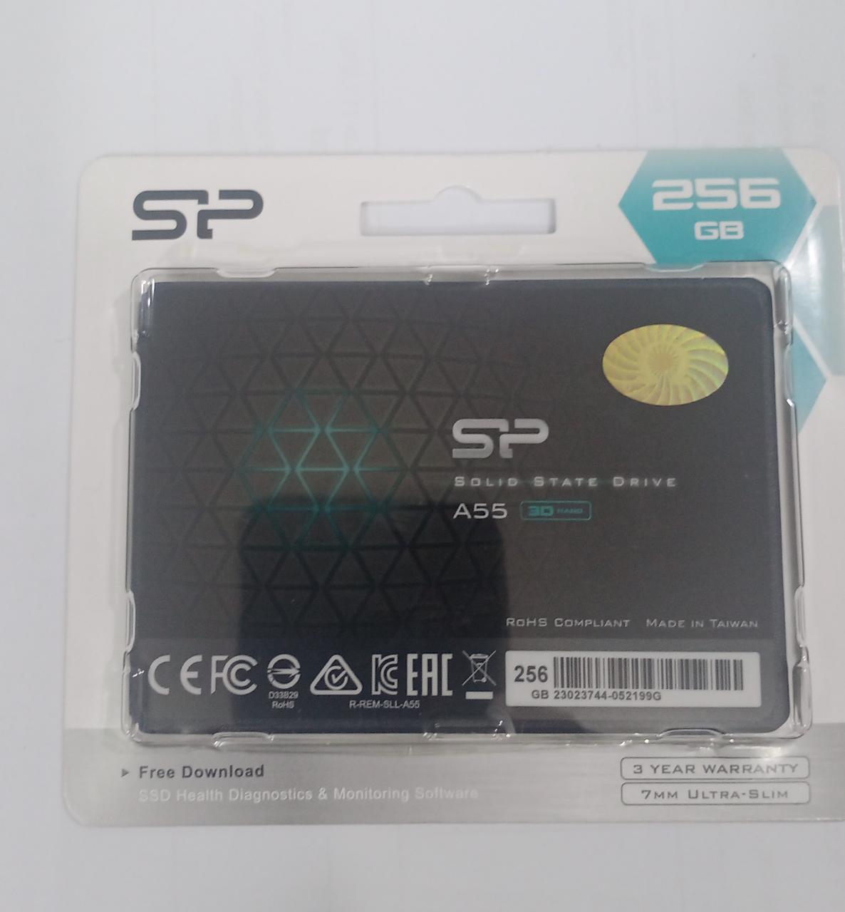 Ổ SSD Silicon SP256GBSS3A55S25 A55 256G (SATA3/ 2.5Inch/ 520MB/s/ 450MB/s)