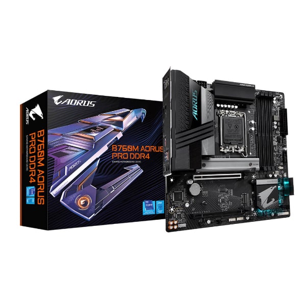 Mainboard Gigabyte B760M AORUS PRO DDR4 (Intel B760/ M-ATX/ 4 khe)
