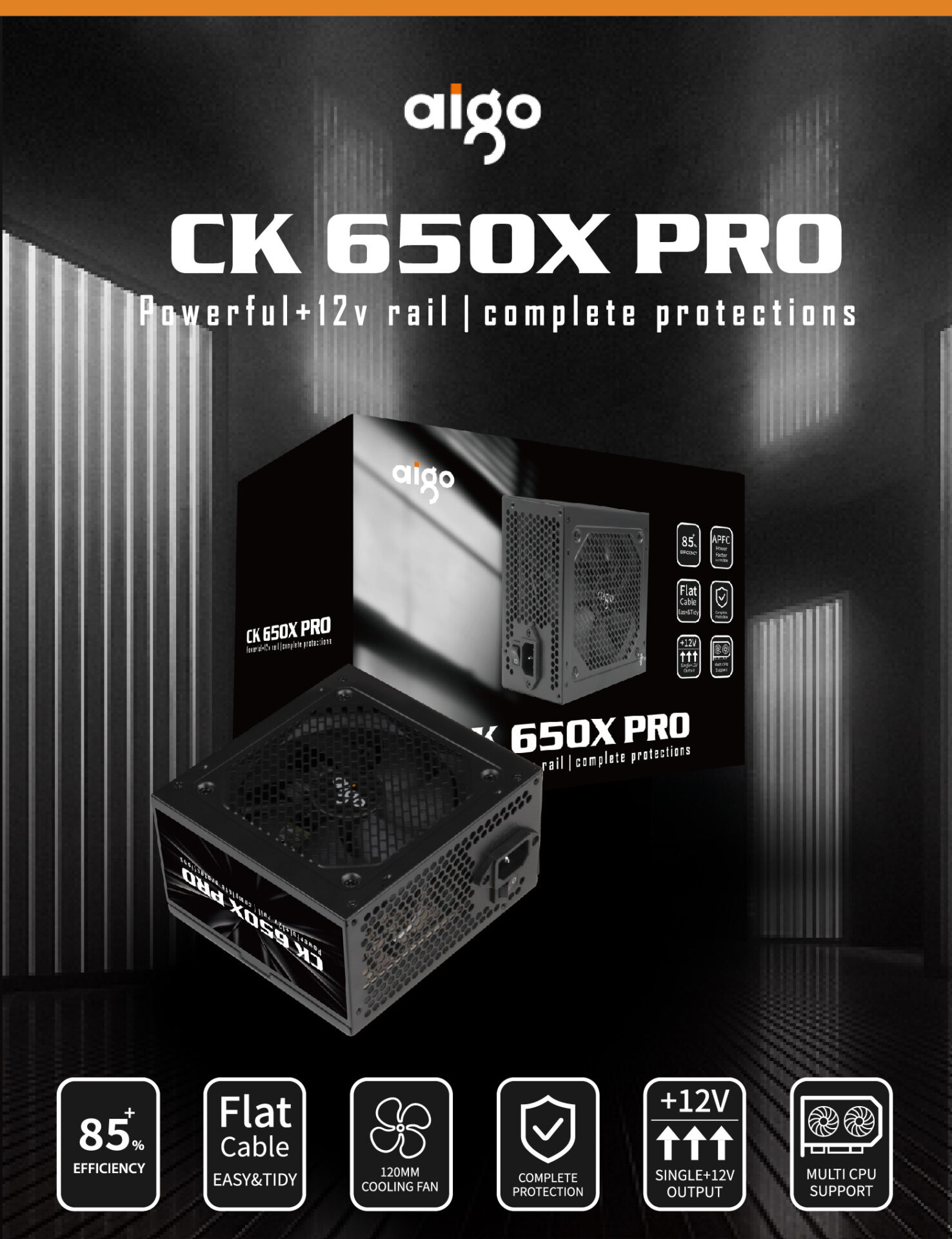 Nguồn máy tính AIGO CK650 PRO 650W 85