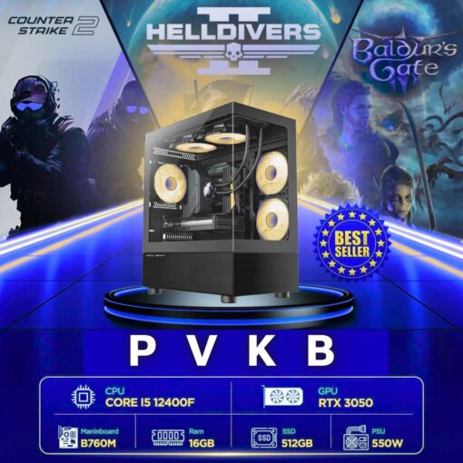 Máy tính PCPVKB A002 (i5 12400F/16GB/ 512GB SSD/RTX 3050 8gb/550W)
