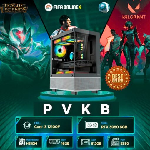 Máy tính PCPVKB A004 (I3 12100F/ 16GB/ 512GB SSD/RTX 3050/550W)