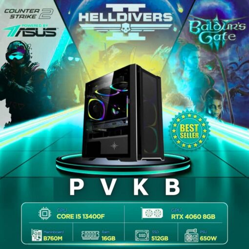 Máy tính PCPVKB A006 (i5 13400F/B760/16GB/512GB SSD/RTX 4060 8Gb/650W)