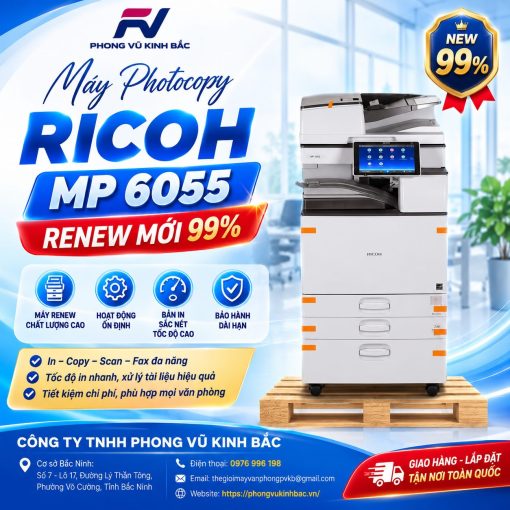 Máy photocopy Ricoh MP 6055 mới 99%